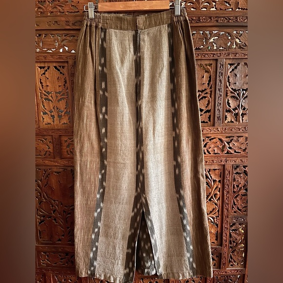 Vintage Ikat 100% cotton weaving maxi pencil skirt M - Picture 2 of 5